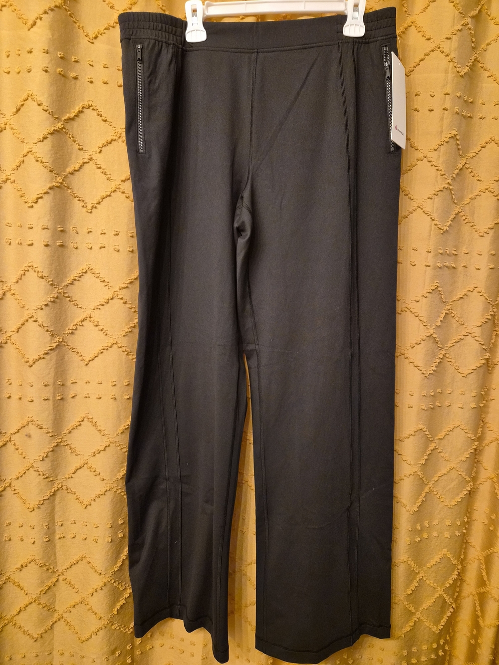 lululemon athletica Black Straight-Leg Track Pants with Zipper Pockets